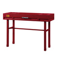 Red Vanity Desk With 1 Drawer Red 1 Drawer Bedroom Metal