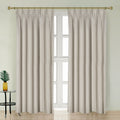 Newport Blackout Curtains For Bedroom, Linen Curtains For Living Room, Window Curtains, Room Darkening Curtains 84 Inches Long, Greige Greige Linen