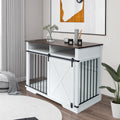 Wf005 Wh,The Dog Cage Has A Large Space White Linen