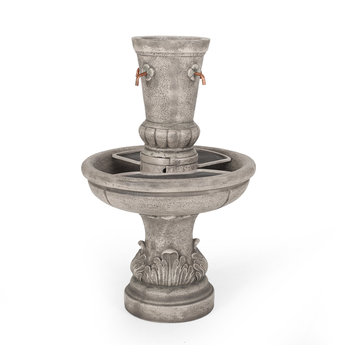 Frederick Outdoor Fountain, Light Brown Light Brown Polyresin