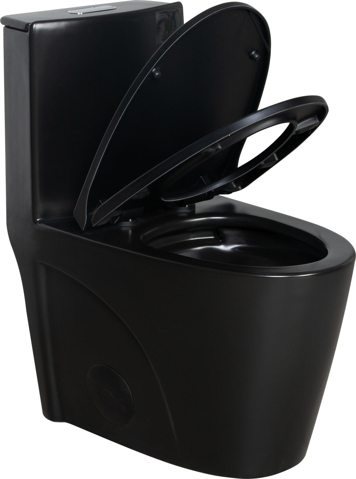 Dual Flush One Piece Toilet 1.1 1.60 Gpf, Water Saving Elongated Comfort Height Floor Mounted, Soft Close Seat, 1000 Gram Map Flushing Score Toilet, Matte Black 24T01 Mb Matte Black Ceramic