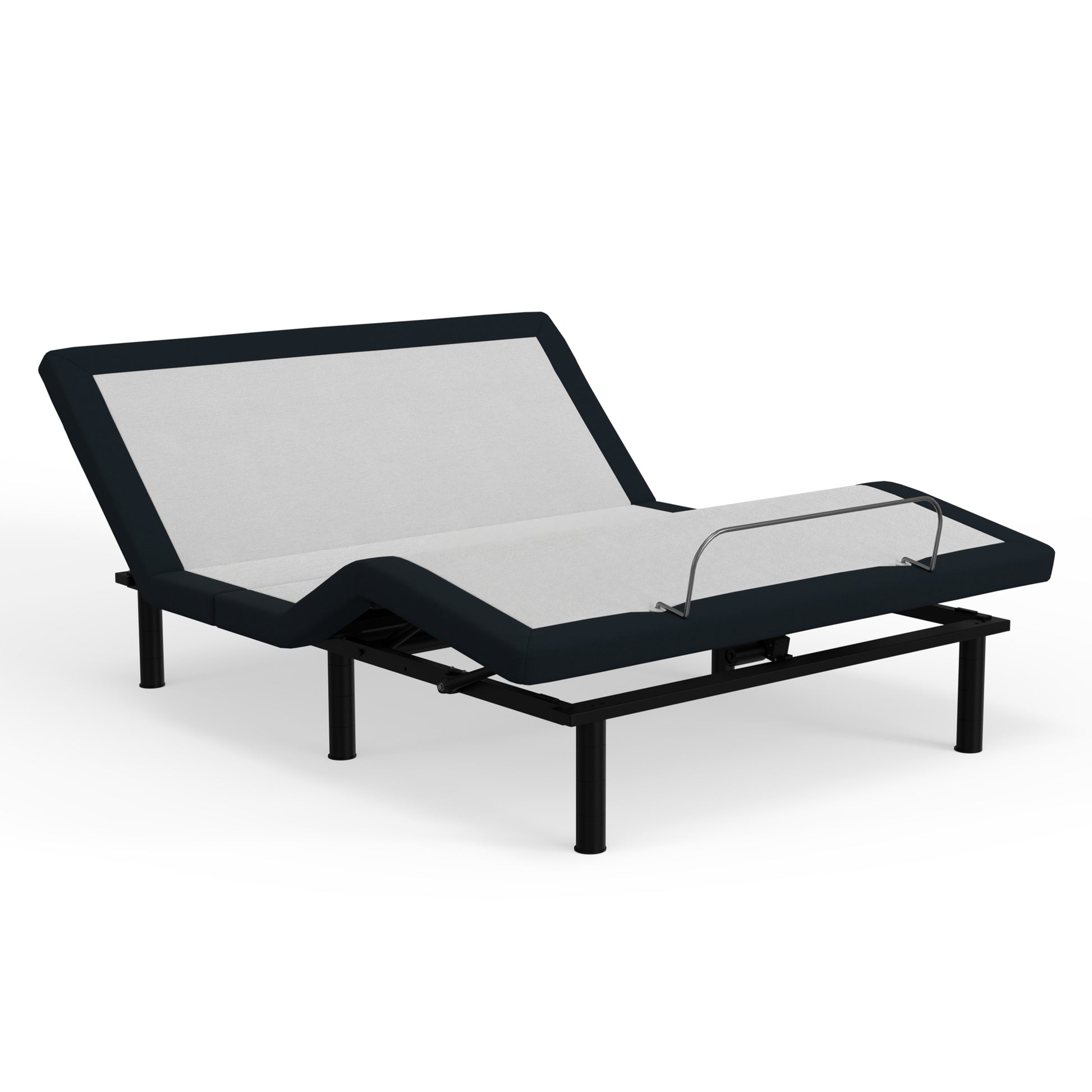 Model T2 Adjustable Base Full: Pillow Tilt, Massage, Usb Ports Full White Charcoal Metal
