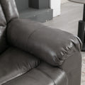 360 Swivel And Rocking Home Theater Recliner Manual Recliner Chair With Wide Armrest For Living Room,Bedroom, Grey Grey Foam Pu
