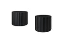 Coffee Table Set Of 2, Round Coffee Table ,Nesting Coffet Table,End Table,Circle Sidetable For Living Room ,Bedroom,Office Balcony Black Primary Living Space Artsy,Modern Coffee & End Tables Lacquered Mdf