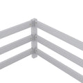 Twin Size Floor Bed, Montessori Floor Bed With Fence, Kids Montessori Bed Twin Size, Wood Montessori Floor Bed For Kids, Girls, Boys Gray Grey Wood Metal