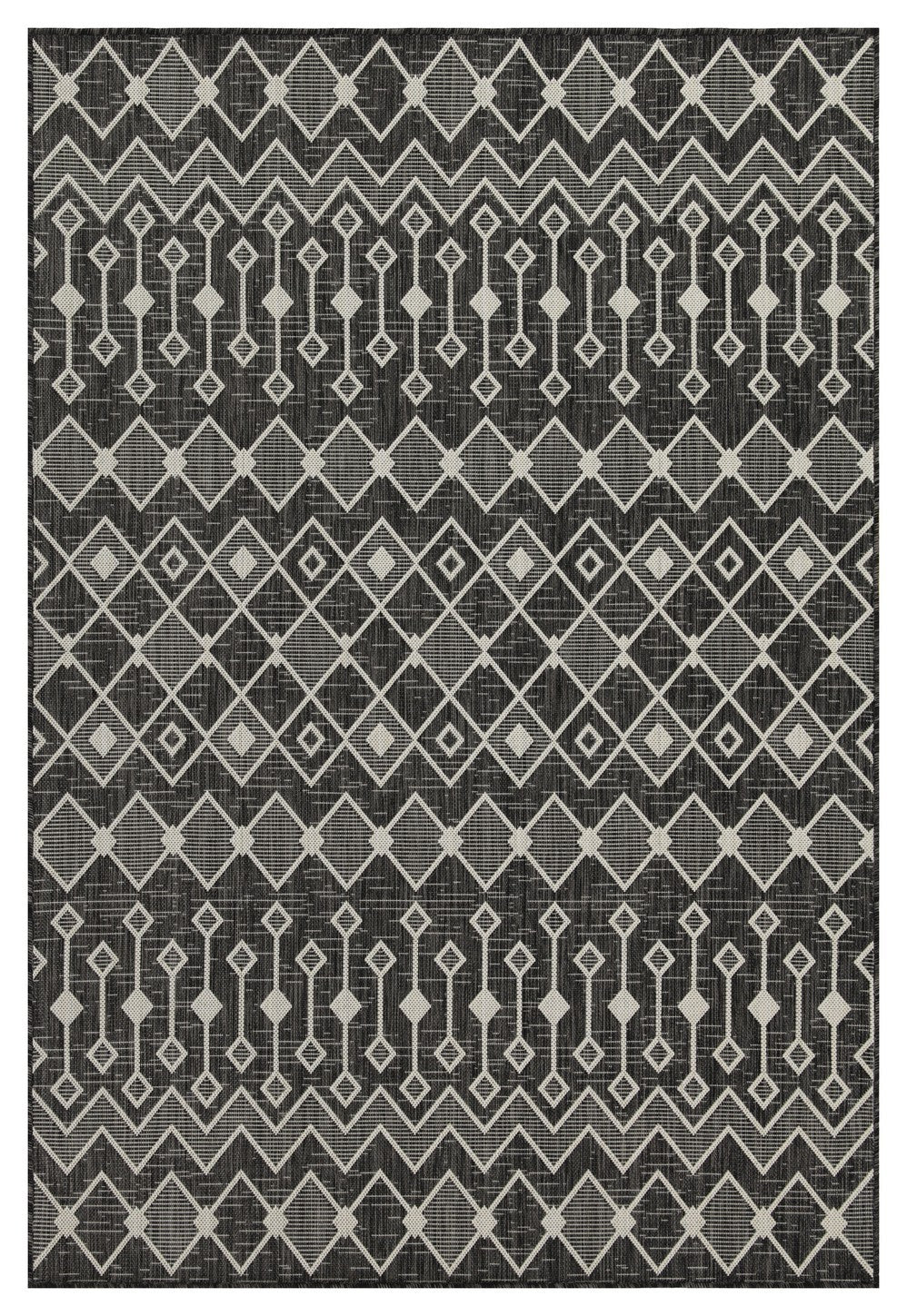 Sunshine Gc Har2020 Anthracite 5 Ft. 3 In. X 7 Ft. 3 In. Indoor Outdoor Area Rug Anthracite Polyester Polypropylene