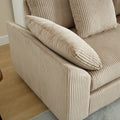 Oversized Modular Sectional Sofa Couch Set,L Shaped Sofa Sectional, 5 Seater Sofa For Living Room Corduroy Upholstered Sofa Set With 7 Free Pillowsbrown Brown Fabric 5 Seat