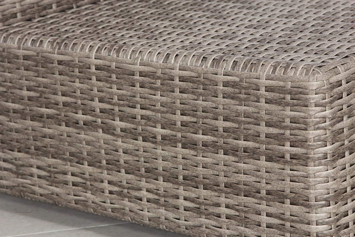 Fully Assembled Outdoor Ottoman With Cushion Yes Sectional Grey Rust Resistant Frame Stain Resistant Cushions Garden & Outdoor Modern Sofa Seating Groups Foam Wicker