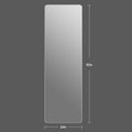 Aluminum Floor Mirror Full Length Mirrors Leaning Rounded Corner Rimless Standing Large Mirror Bedroom,Shop,Office,Hotel 5Mm Silver Mirror Black Glass