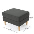 Ottoman Dark Gray Fabric