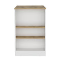 Portree Kitchen Island With 3 Side Shelves Multicolor Kitchen Modern Rectangular Stationary Kitchen Islands Particle Board Engineered Wood Medium 40 55In