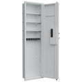 Didital Touch Panel In Wall Safe,Hidden Wall Safe For Rifles And Pistols With Adjustable Shelves,Assembled Storege Safe For Firearm And Valuables White Digital White Steel