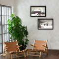 2 Piece Vignette Christmas Time With Family Black Framed Wall Art For Living Room, Bedroom Wall Art Print For Home Decor By Billy Jacobs Multi Wood Paper