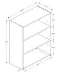Bookshelf, Bookcase, 4 Tier, 36