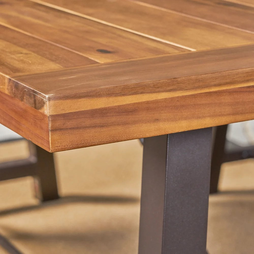 Catriona 3 Piece Wood Outdoor Dining Set Teak Acacia Wood