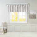 Lightweight Faux Silk Valance With Beads Silver 50X26