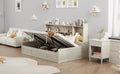 Twin Size Daybed Frame With Storage Bookcases And Underneath Storage, Usb Charging Station, Gray Twin Light Grey Solid Wood Mdf