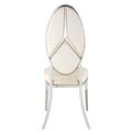 Beige And Antique White Oval Back Side Chairs Set Of 2 Beige Dining Room Set Of 2 Fabric Metal