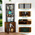 Corner Shelf With Doors, 65