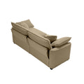 Modern Fabric Living Room Sofa Two Piece Set, Two 2 Seater Sofas With 8 Cushion Upholstery Large Deep Seat Recliner, Tan Corduroy Fabric Tan Corduroy 5 Seat