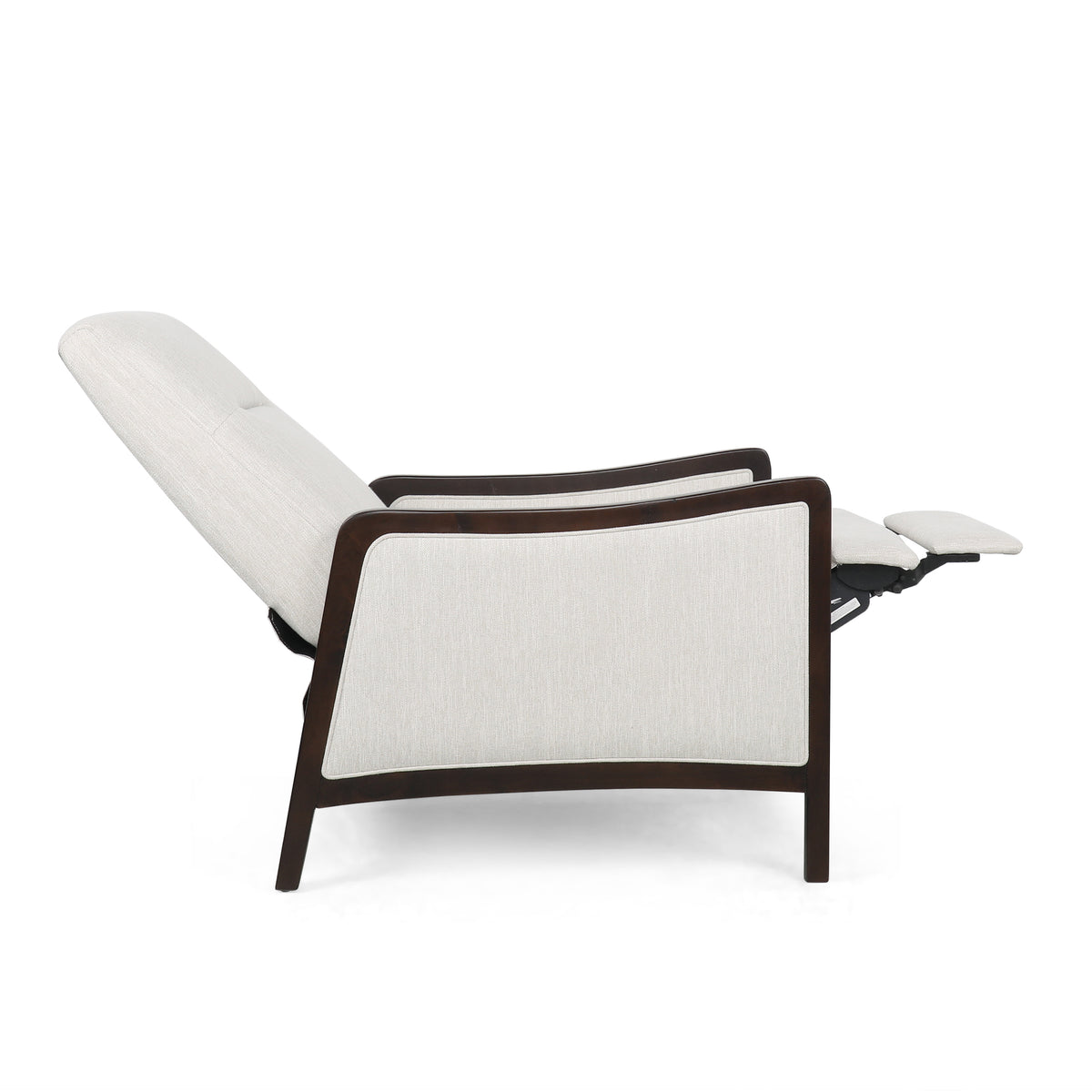 Recliner Chair Beige Fabric