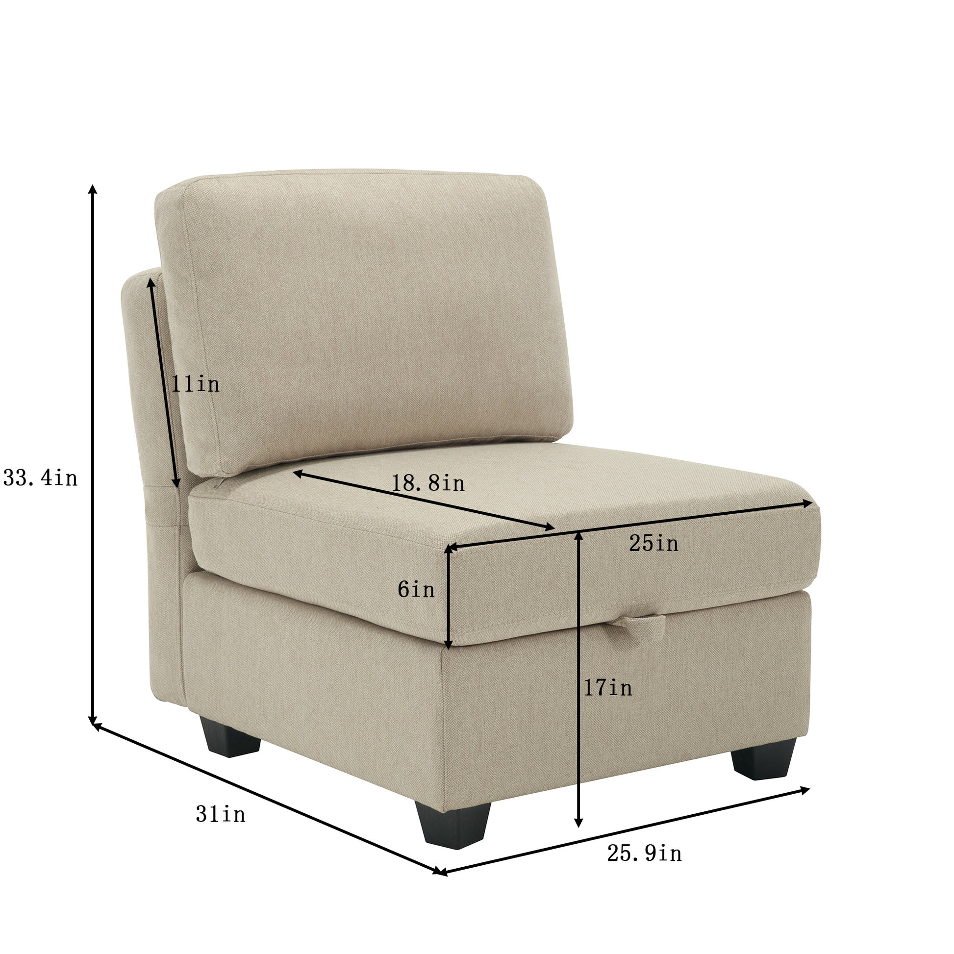 Living Room Furniture 7 Piece Set Including One 3 Seater Sofa And Two 2 Loveseatsadjustable Arms And Backs Comforty Sofas & Couches With Comfy Seat And Arm Cushions Beige Beige Polyester 7 Seat