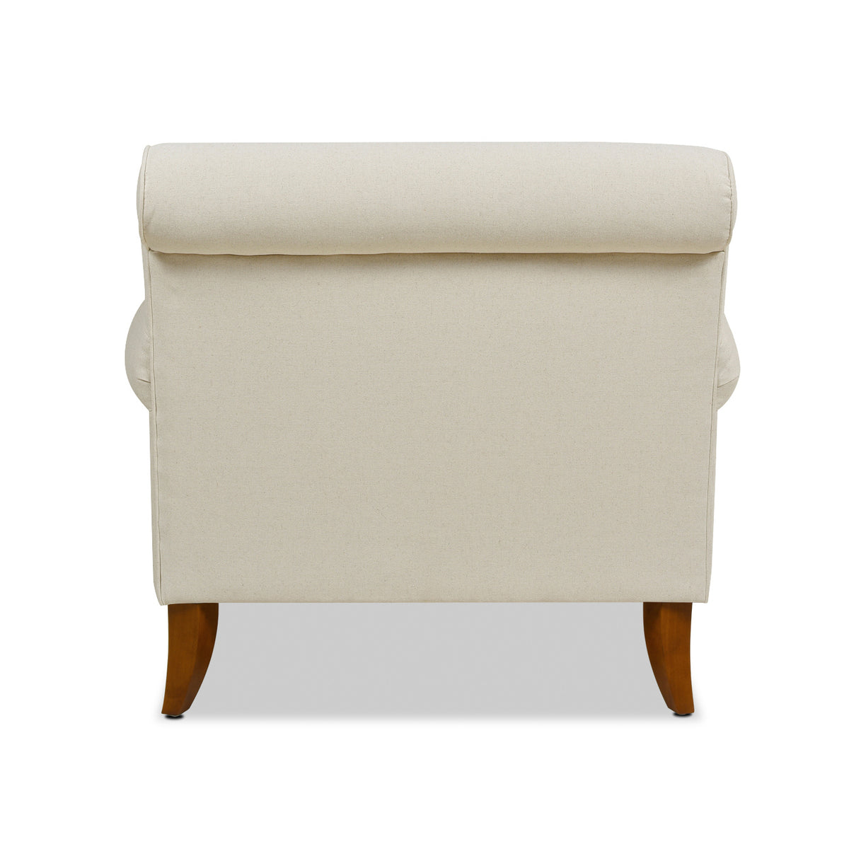 Alana 38" Lawson Accent Arm Chair Metal Casters, Light Beige Linen Beige Foam Linen