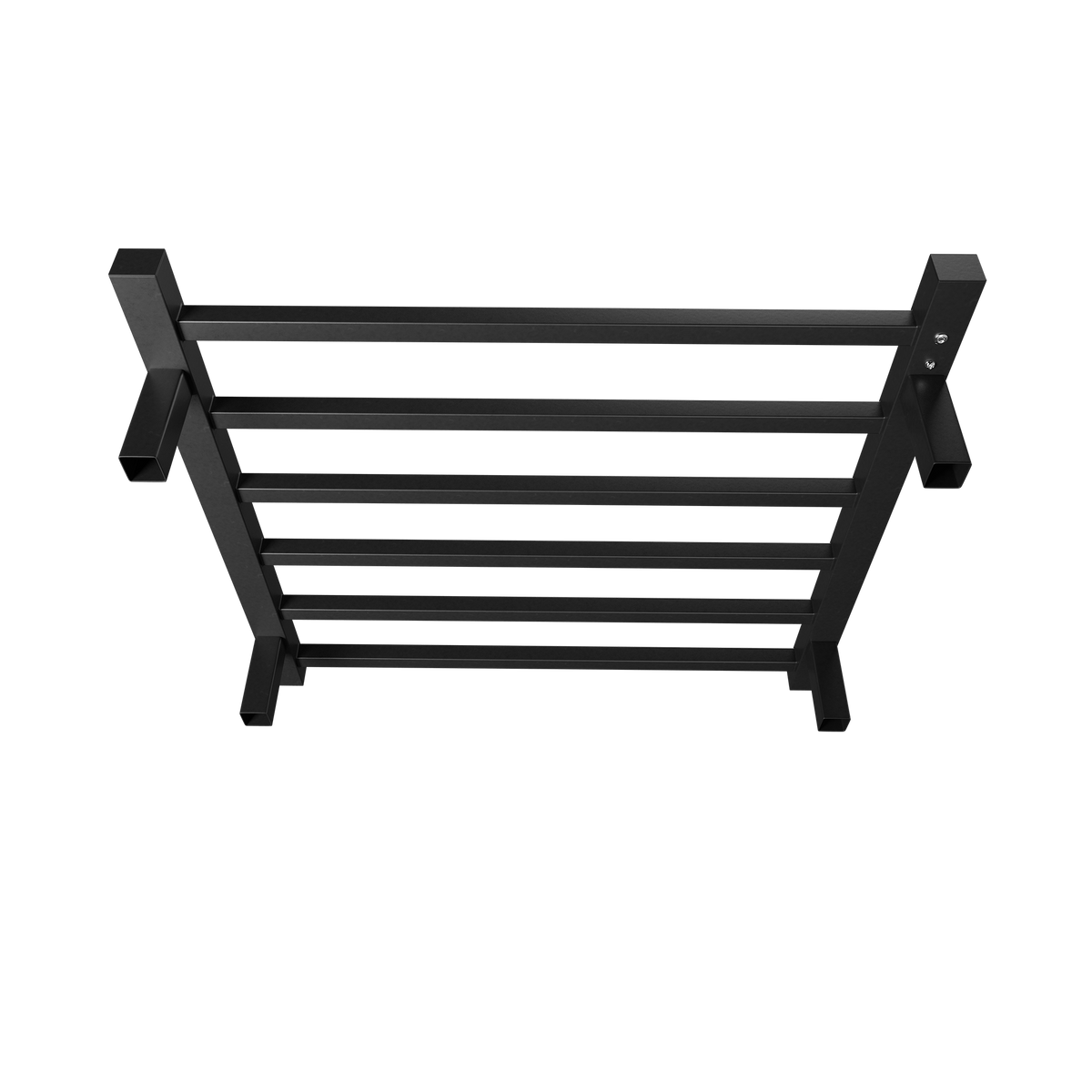 Towel Warmer 6 Bar Electric Heated Towel Rack Wall Mount Plug In Bath Towel Heater Matt Black Timer Black Bathroom Aluminium