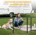 Dog Playpen 32 Inch 16 Panles, Ideal Dog Fence For Small Medium Dogs Indoor & Outdoor Bliss, Perfect Dog Pen For Camping, Yard, Rv, Garden Fence, Black Black Metal