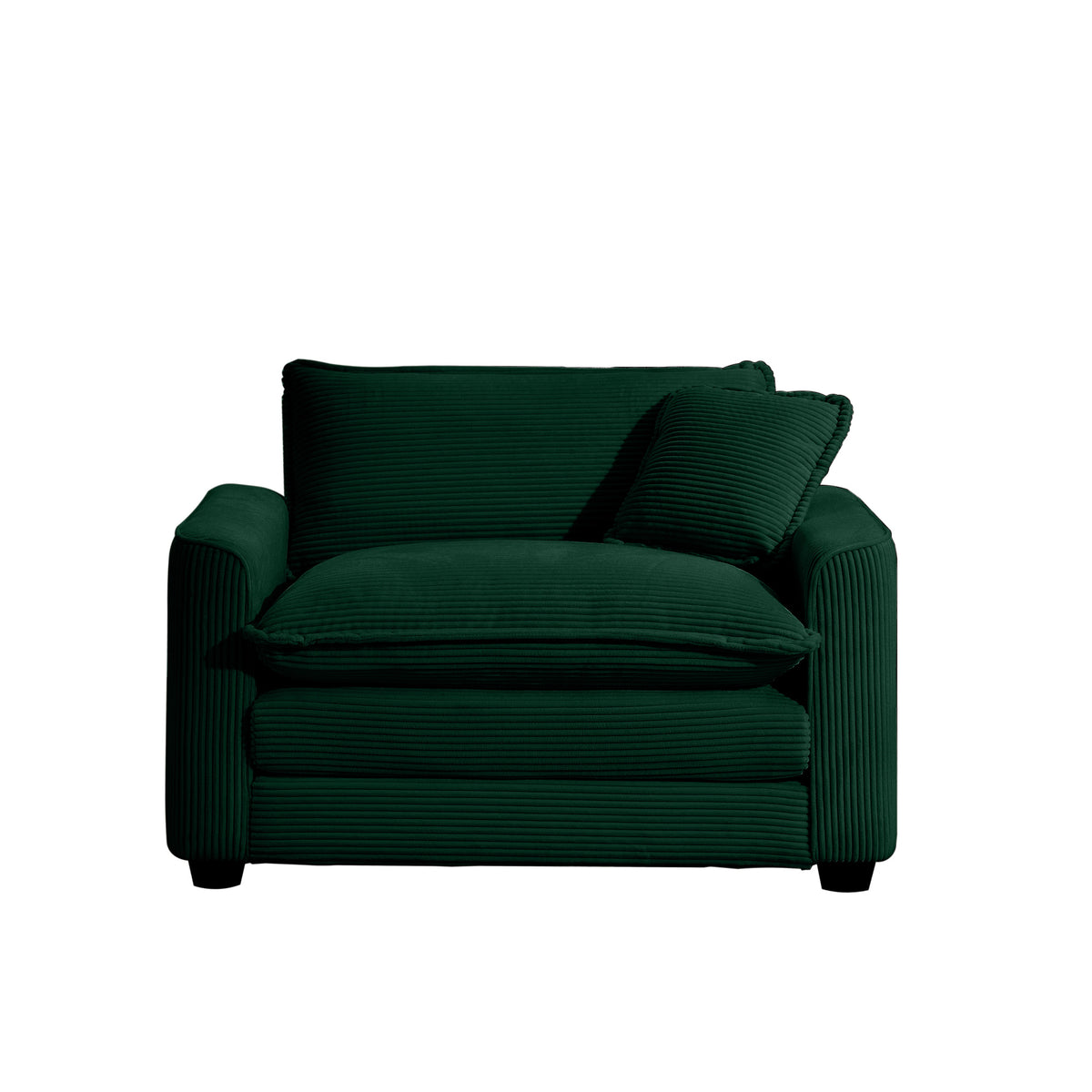 Green Corduroy Fabric, Comfortable Single Chair Deep Seat Sofa With One Pillow, Suitable For Living Room And Bedroom, Club Multiple Occasions Green Corduroy 1 Seat