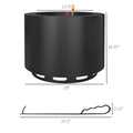 Outsunny Smokeless Fire Pit, 19