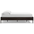 Asher Full Sized Platform Bed, Sleek Modern Silhouette, Charcoal Wood Frame Full Charcoal Mdf