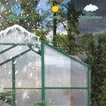 Newly Marketed Gain Height Windproofaluminum Greenhouse 6X4 Ft Polycarbonate Greenhouse Raised Base And Anchor Aluminum Heavy Duty Walk In Greenhouses For Outdoor Backyard In All Season Green Aluminium Alloy