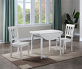Naples 5 Piece Drop Leaf Dining Set White White Wood
