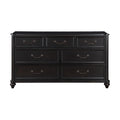 Charcoal Brown Finish Traditional Bedroom Furniture 1Pc Dresser Of 7 Drawers Antique Handles Classic Design Brown Mix Classic,Traditional Wood