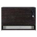 Queen Murphy Bed With Large Drawers,Espresso Queen Espresso Plywood