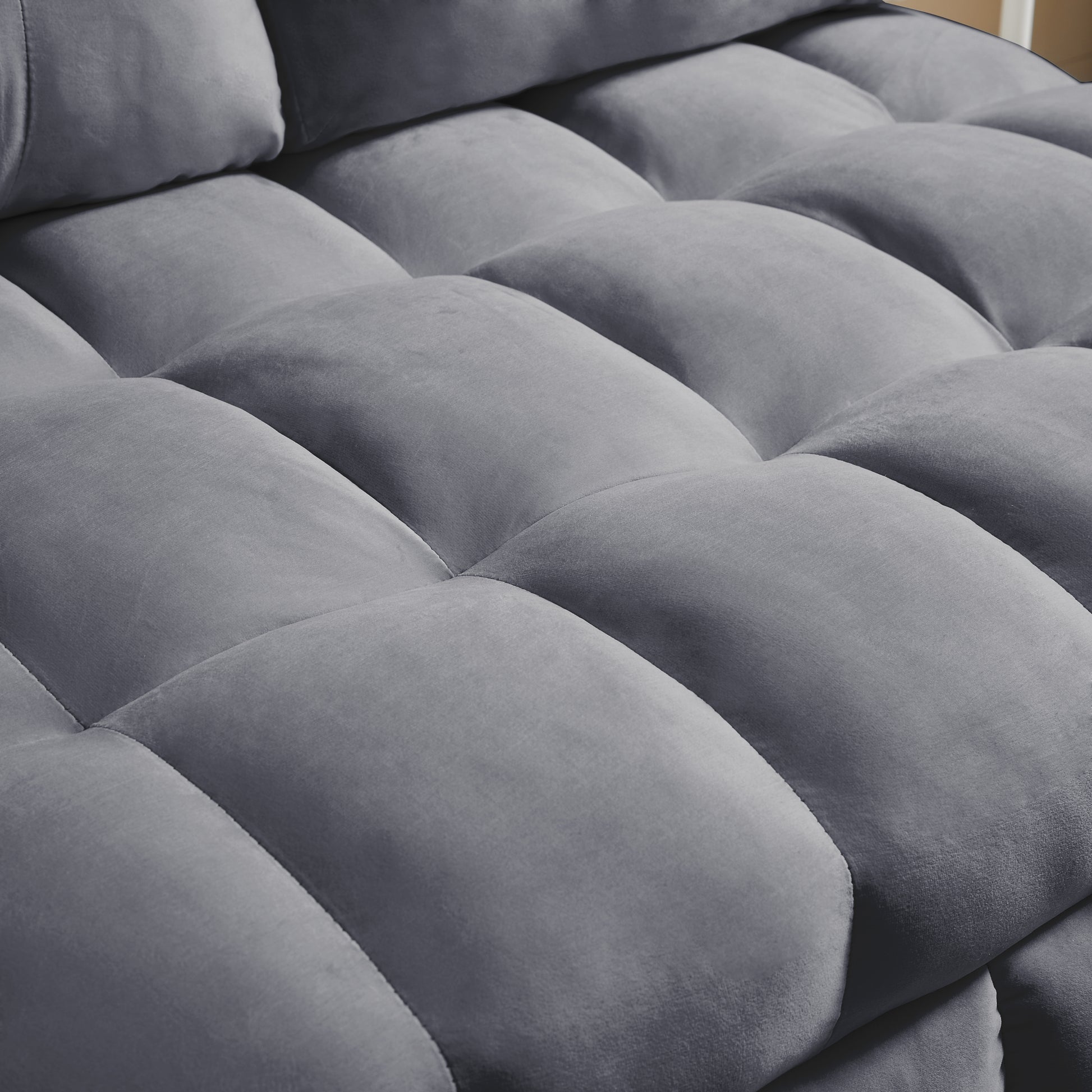 Modern Sofa Velvet Pull Out Bed,Independently Removable Backrest, Have Usb Port And Swivel Phone Stand ,Gray Gray Wood Velvet 2 Seat