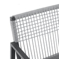 Outdoor Dining Set, Dining Chair Set Of 6 Aluminum Dining Table, Gray Black Black Grey Aluminum
