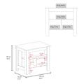 Aztec Kitchen Island In Melamine With Open Storage, Light Pine White Multi Kitchen Modern Rectangular Stationary Kitchen Islands Particle Board Melamine Medium 40 55In