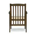 Casa Acacia Dining Chair,2Pcs With 2 Cushions Grey Cream Acacia Wood