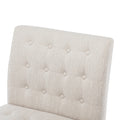 Accent Chair Beige Fabric