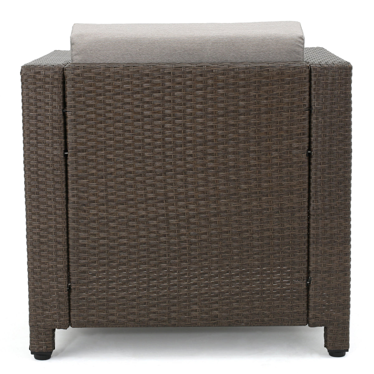 Puerta 4Pc Set Brown Rattan Waterproof Fabric