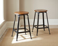 Adele Counter Stool Set Of 2 Dark Brown Dark Brown Metal