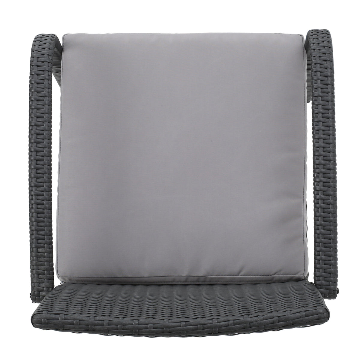 Cordoba Kd Pe Wicker Dining Chair Grey Pe Rattan Iron Waterproof Fabric