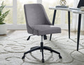 Kinsley Swivel Upholstered Desk Chair Dark Gray Dark Gray Fabric