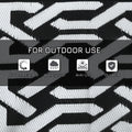 Outsunny Reversible Outdoor Rug, 8' X 10' Waterproof Plastic Straw Floor Mat, Portable Rv Camping Carpet With Carry Bag, Large Floor Mat For Backyard, Deck, Picnic, Beach, Black & White Chain Multicolor Polypropylene