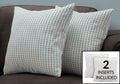 Pillows, Set Of 2, 18 X 18 Square, Insert Included, Decorative Throw, Accent, Sofa, Couch, Bedroom, Blue And Grey Hypoallergenic Polyester, Modern Blue Polyester Polyester