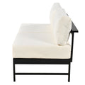 U Shaped Multi Person Outdoor Sofa Set, Suitable For Gardens, Backyards, And Balconies. White Seats 6 Aluminum