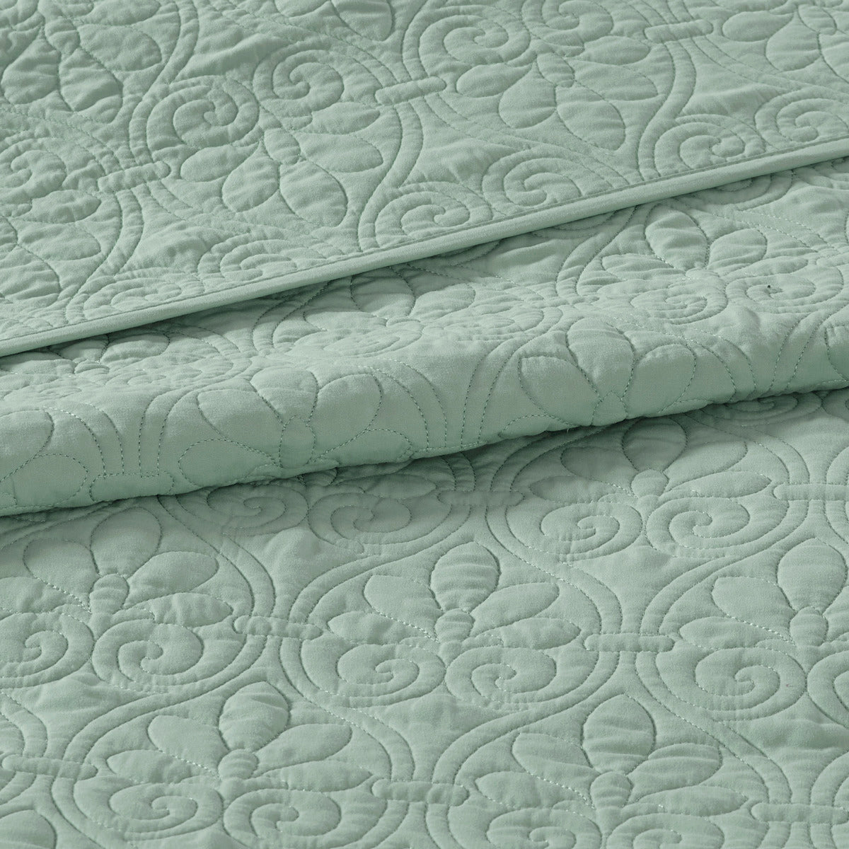 Reversible Quilt Set Seafoam Full Queen Seafoam Cotton
