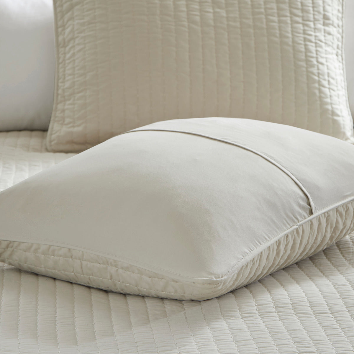 3 Piece Quilt Set Cream King Cal King King Cream Cotton